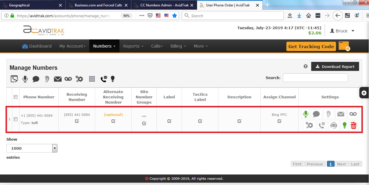 Assign Marketing channels to call tracking numbers 14