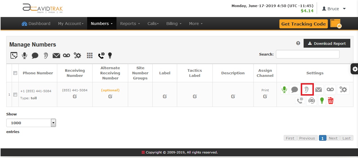 New Static Call Tracking Number Configuration before Use