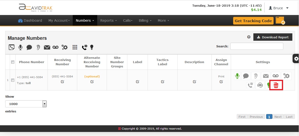 Accessing Call Blocking Feature in AvidTrak Lite Account