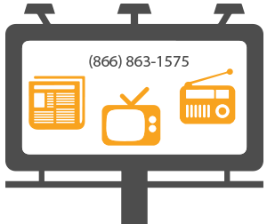 Radio, TV and Print Ad with Phone Number